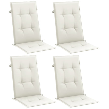 Cuscini Sedia Schiena Alta 4 Crema MÃ©lange 120x50x4 Tessuto