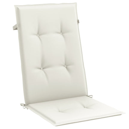 Cuscini Sedia Schiena Alta 4 Crema MÃ©lange 120x50x4 Tessuto