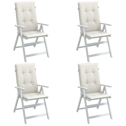 Cuscini Sedia Schiena Alta 4 Crema MÃ©lange 120x50x4 Tessuto