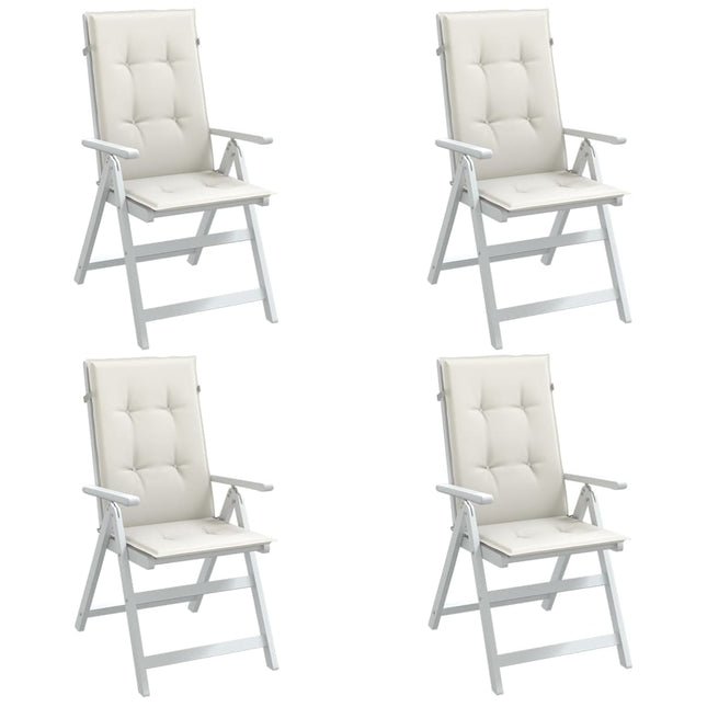 Cuscini Sedia Schiena Alta 4 Crema MÃ©lange 120x50x4 Tessuto