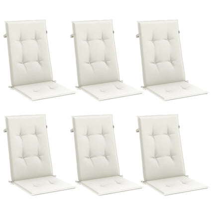 Cuscini Sedia Schiena Alta 6 Crema MÃ©lange 120x50x4 Tessuto