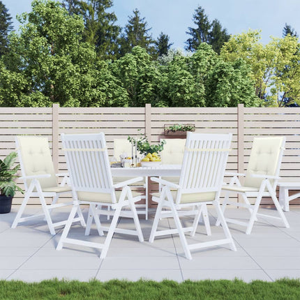 Cuscini Sedia Schiena Alta 6 Crema MÃ©lange 120x50x4 Tessuto