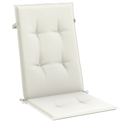 Cuscini Sedia Schiena Alta 6 Crema MÃ©lange 120x50x4 Tessuto