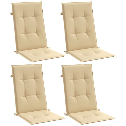 Cuscini Sedia Schiena Alta 4 Beige MÃƒÂ©lange 120x50x4 Tessuto