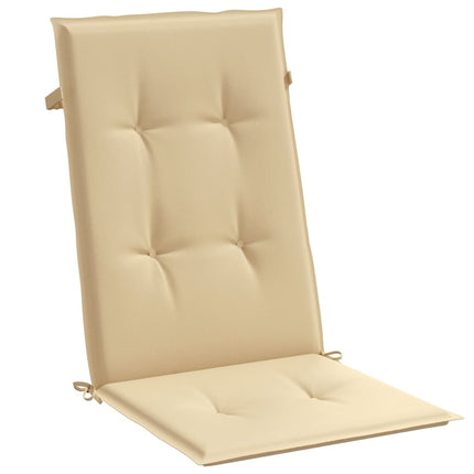 Cuscini Sedia Schiena Alta 4 Beige MÃƒÂ©lange 120x50x4 Tessuto