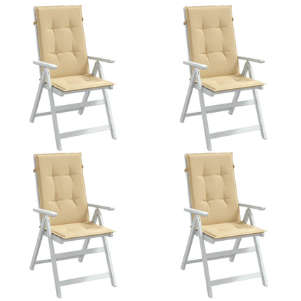 Cuscini Sedia Schiena Alta 4 Beige MÃƒÂ©lange 120x50x4 Tessuto
