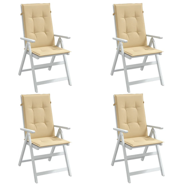 Cuscini Sedia Schiena Alta 4 Beige MÃƒÂ©lange 120x50x4 Tessuto