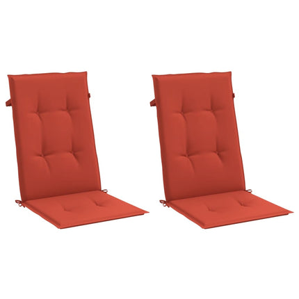 Cuscini Sedia Schiena Alta 2 Rosso MÃƒÂ©lange 120x50x4 Tessuto