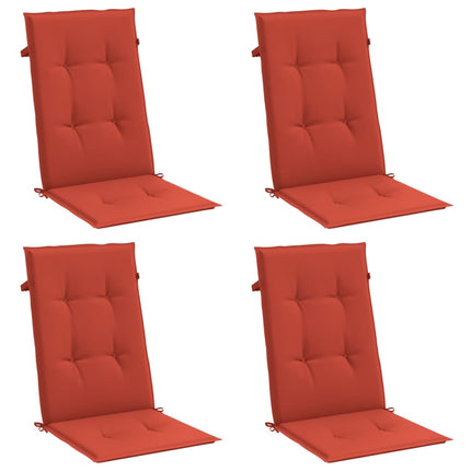 Cuscini Sedia Schiena Alta 4 Rosso MÃƒÂ©lange 120x50x4 Tessuto