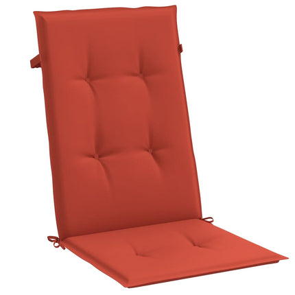 Cuscini Sedia Schiena Alta 4 Rosso MÃƒÂ©lange 120x50x4 Tessuto
