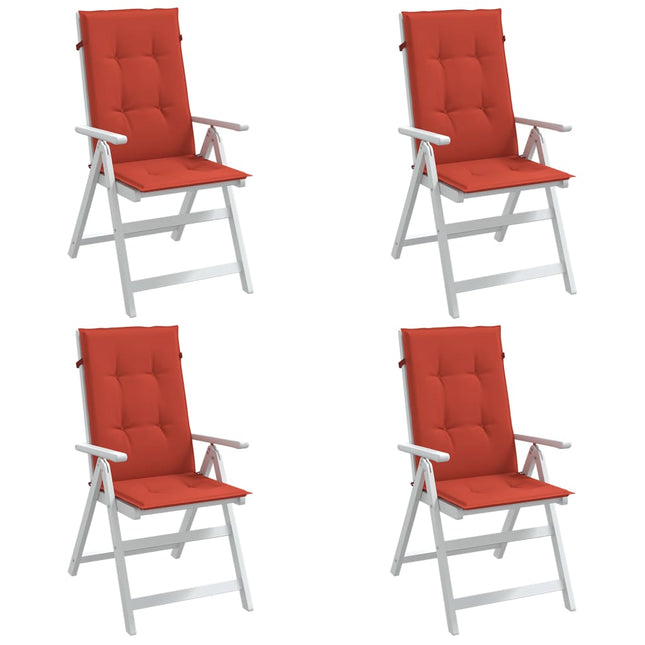 Cuscini Sedia Schiena Alta 4 Rosso MÃƒÂ©lange 120x50x4 Tessuto