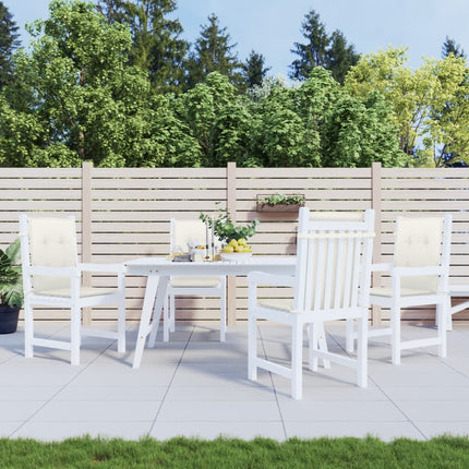 Cuscini Sedia Schiena Bassa 4 pz Crema MÃƒÂ©lange 100x50x4 Tessuto