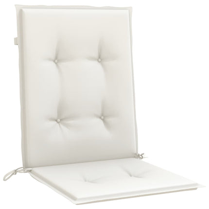 Cuscini Sedia Schiena Bassa 4 pz Crema MÃƒÂ©lange 100x50x4 Tessuto
