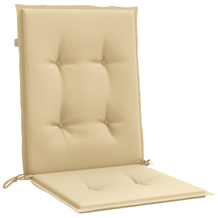 Cuscini Sedia Schiena Bassa 2 pz Beige MÃƒÂ©lange 100x50x4 Tessuto