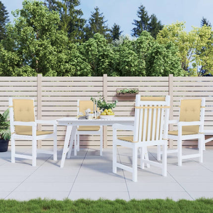 Cuscini Sedia Schiena Bassa 4 pz Beige MÃƒÂ©lange 100x50x4 Tessuto