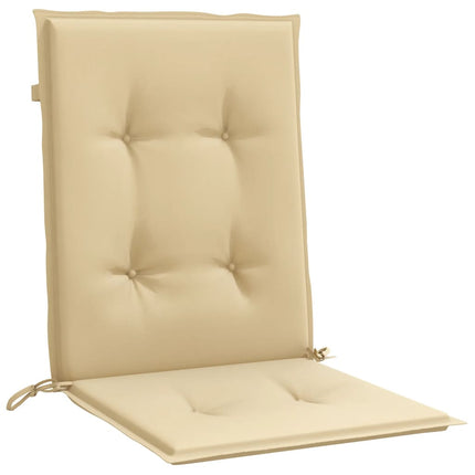 Cuscini Sedia Schiena Bassa 4 pz Beige MÃƒÂ©lange 100x50x4 Tessuto