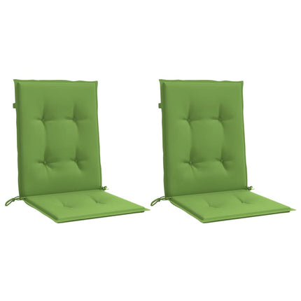Cuscini Sedia Schiena Bassa 2 pz Verde MÃ©lange 100x50x4 Tessuto