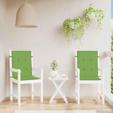 Cuscini Sedia Schiena Bassa 2 pz Verde MÃ©lange 100x50x4 Tessuto