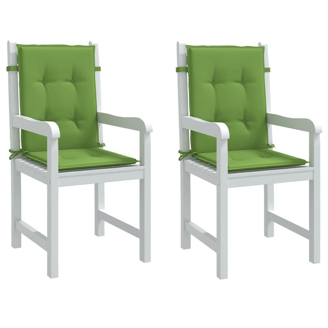 Cuscini Sedia Schiena Bassa 2 pz Verde MÃ©lange 100x50x4 Tessuto