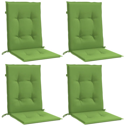 Cuscini Sedia Schiena Bassa 4 pz Verde MÃ©lange 100x50x4 Tessuto