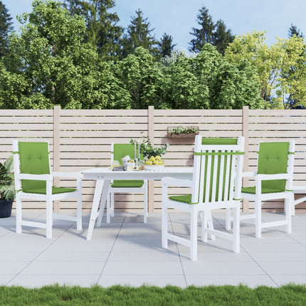 Cuscini Sedia Schiena Bassa 4 pz Verde MÃ©lange 100x50x4 Tessuto