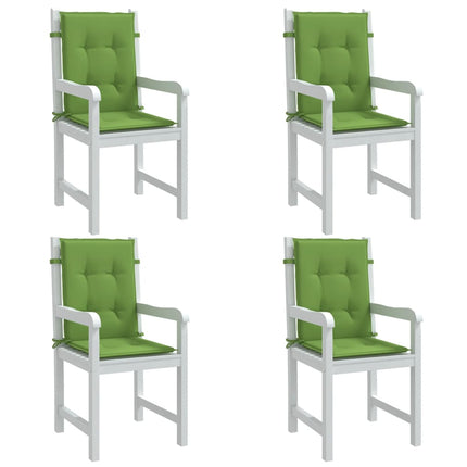 Cuscini Sedia Schiena Bassa 4 pz Verde MÃ©lange 100x50x4 Tessuto