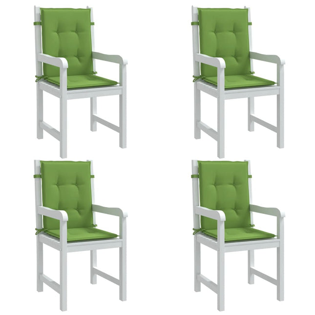Cuscini Sedia Schiena Bassa 4 pz Verde MÃ©lange 100x50x4 Tessuto