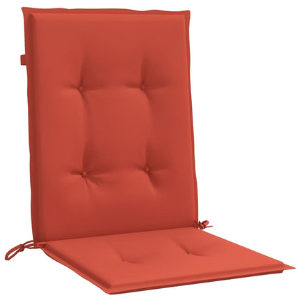 Cuscini Sedia Schiena Bassa 6 pz Rosso MÃ©lange 100x50x4 Tessuto