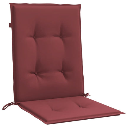 Cuscini Sedia Schiena Bassa 6 pz Rosso Vino MÃƒÂ©lange Tessuto