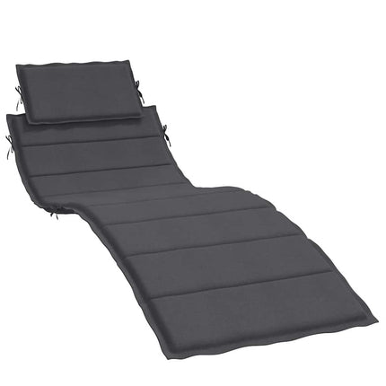 Cuscino per Lettino Prendisole Antracite MÃƒÂ©lange 186x58x3cm