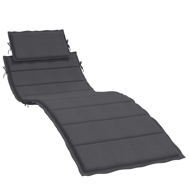 Cuscino per Lettino Prendisole Antracite MÃƒÂ©lange 186x58x3cm