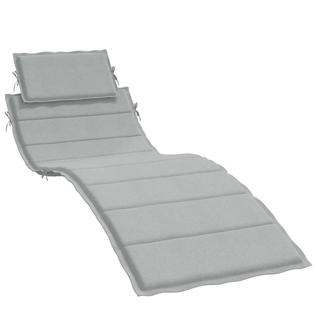 Cuscino per Lettino Prendisole Grigio Chiaro MÃƒÂ©lange 186x58x3cm