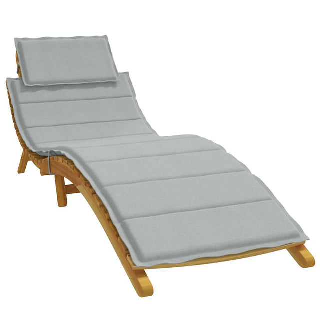 Cuscino per Lettino Prendisole Grigio Chiaro MÃƒÂ©lange 186x58x3cm