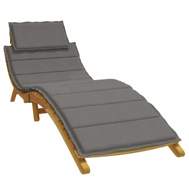 Cuscino per Lettino Prendisole Grigio Scuro MÃƒÂ©lange 186x58x3cm