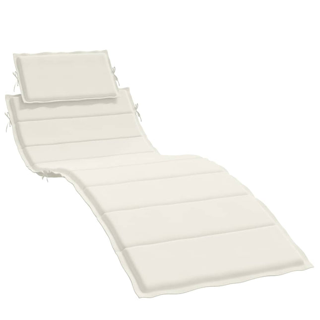Cuscino per Lettino Prendisole Crema MÃƒÂ©lange 186x58x3cm Tessuto