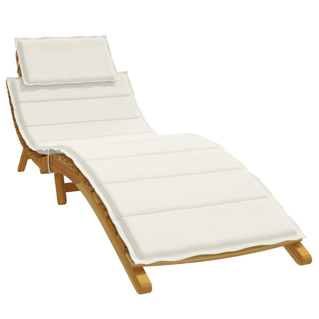 Cuscino per Lettino Prendisole Crema MÃƒÂ©lange 186x58x3cm Tessuto