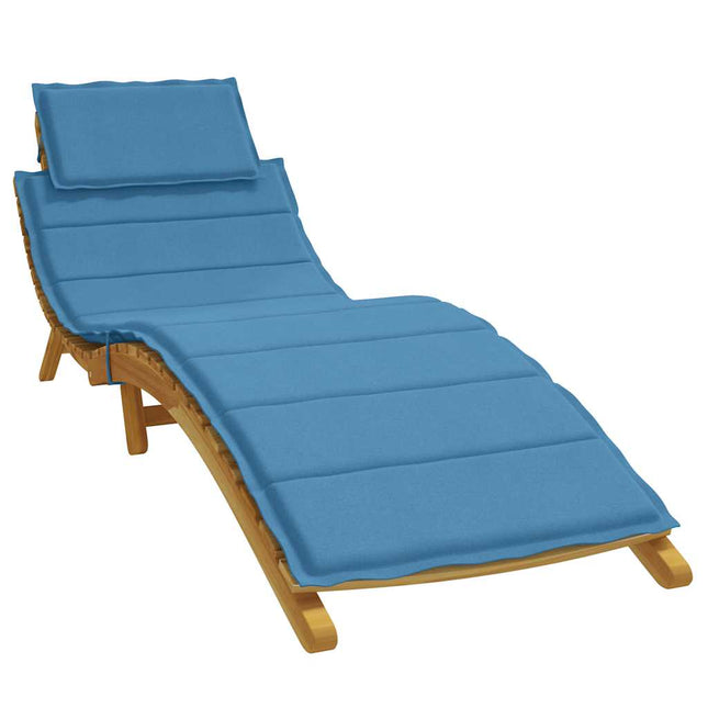 Cuscino per Lettino Prendisole Blu MÃƒÂ©lange 186x58x3cm Tessuto