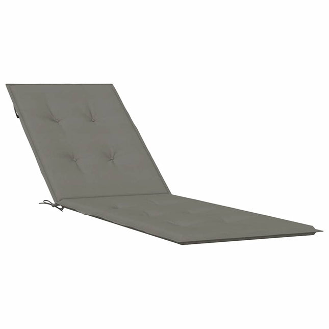 Cuscino per Sdraio Grigio Scuro MÃƒÂ©lange (75+105)x50x3 Tessuto