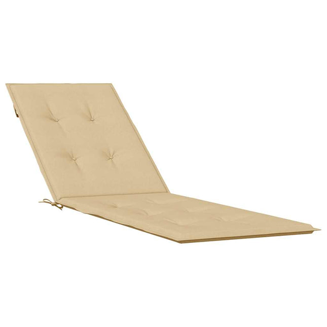 Cuscino per Sdraio Beige MÃ©lange (75+105)x50x3 cm in Tessuto