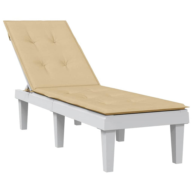 Cuscino per Sdraio Beige MÃ©lange (75+105)x50x3 cm in Tessuto