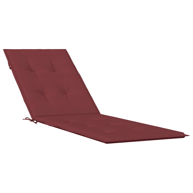 Cuscino per Sdraio Rosso Vino MÃ©lange (75+105)x50x3 Tessuto