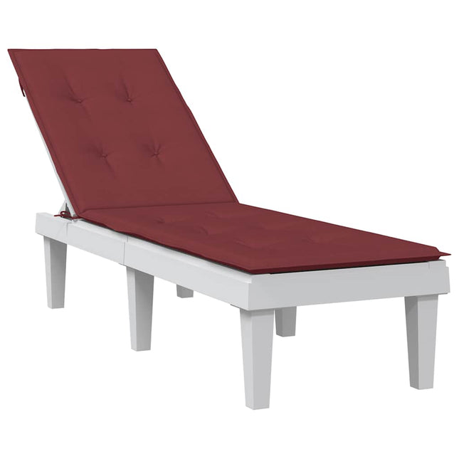 Cuscino per Sdraio Rosso Vino MÃ©lange (75+105)x50x3 Tessuto