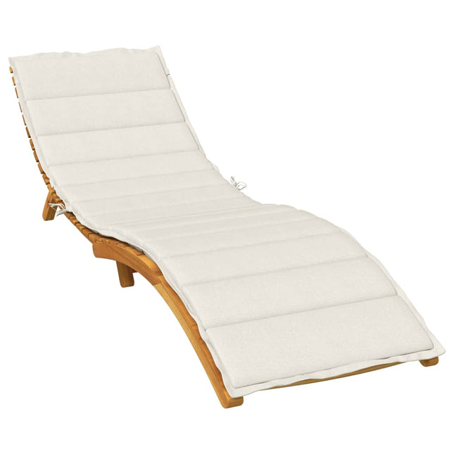 Cuscino per Lettino Prendisole Crema MÃ©lange 200x50x4cm Tessuto