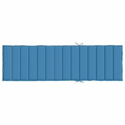 Cuscino per Lettino Prendisole Blu MÃ©lange 200x50x4cm Tessuto