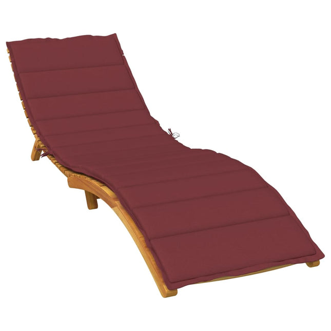 Cuscino per Lettino Prendisole Rosso Vino MÃƒÂ©lange 200x50x4cm