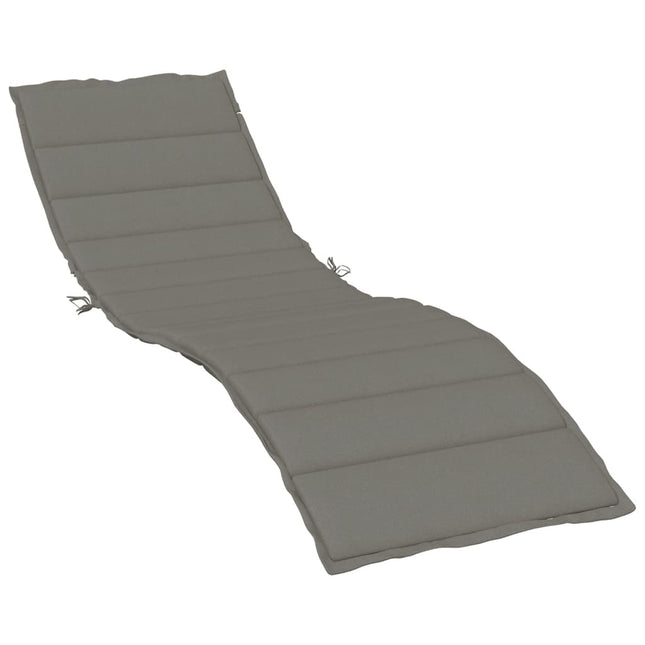 Cuscino per Lettino Prendisole Grigio Scuro MÃƒÂ©lange 200x60x4 cm