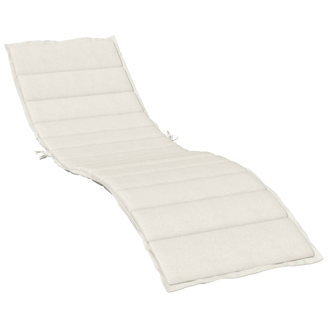 Cuscino per Lettino Prendisole Crema MÃ©lange 200x60x4cm Tessuto