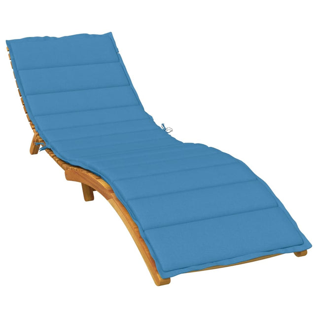 Cuscino per Lettino Prendisole Blu MÃ©lange 200x60x4 cm Tessuto