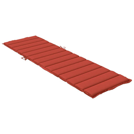 Cuscino per Lettino Prendisole Rosso Mélange 200x60x4cm Tessuto