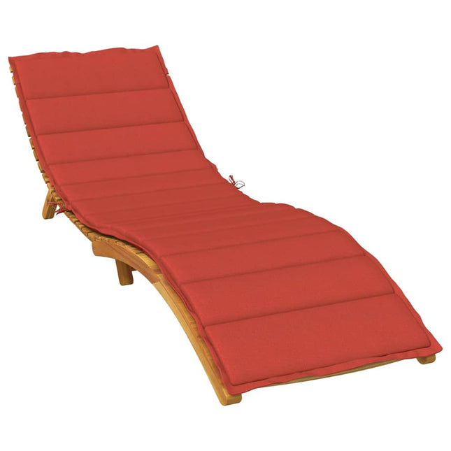 Cuscino per Lettino Prendisole Rosso MÃ©lange 200x60x4cm Tessuto